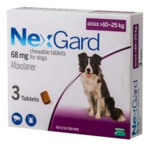 NexGard Dogs 24-60.1 lbs Purple 3 Chews Exp May 2026
